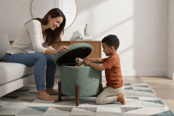 1 sage green storage ottoman wholesale factory direct