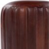 17 inch round ottoman with wood frame modern style in brown vegan faux leather 7