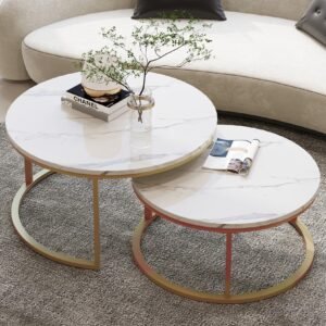2 piece wholesale nesting coffee tables set modern space saving furniture fuzhou victor 1