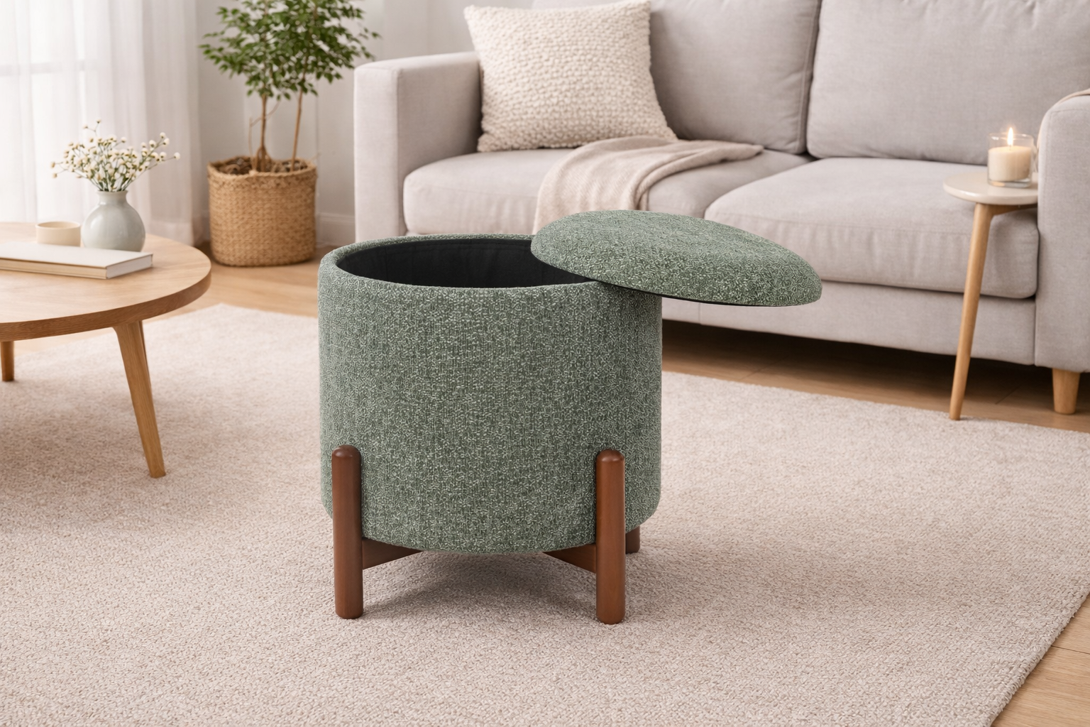 sage-green-chenille-storage-ottoman-in-modern-living-room