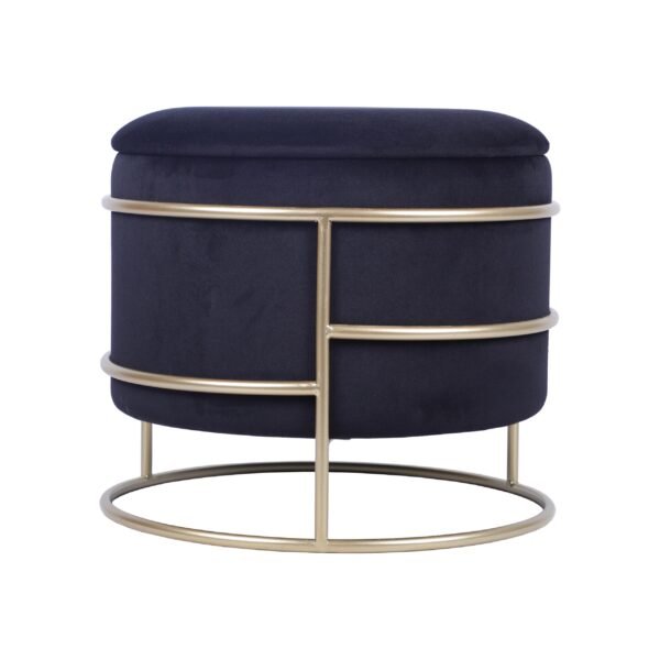 elegant velvet round ottoman with gold frame and storage 4 elegant velvet round ottoman with gold frame and storage 4