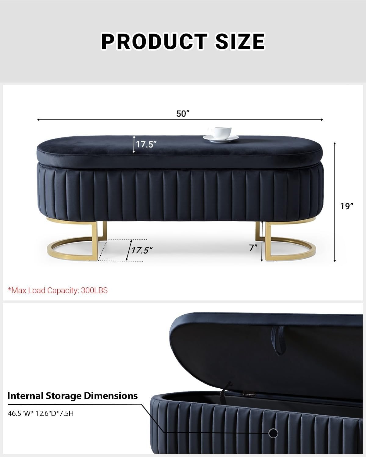minimalist storage ottoman design