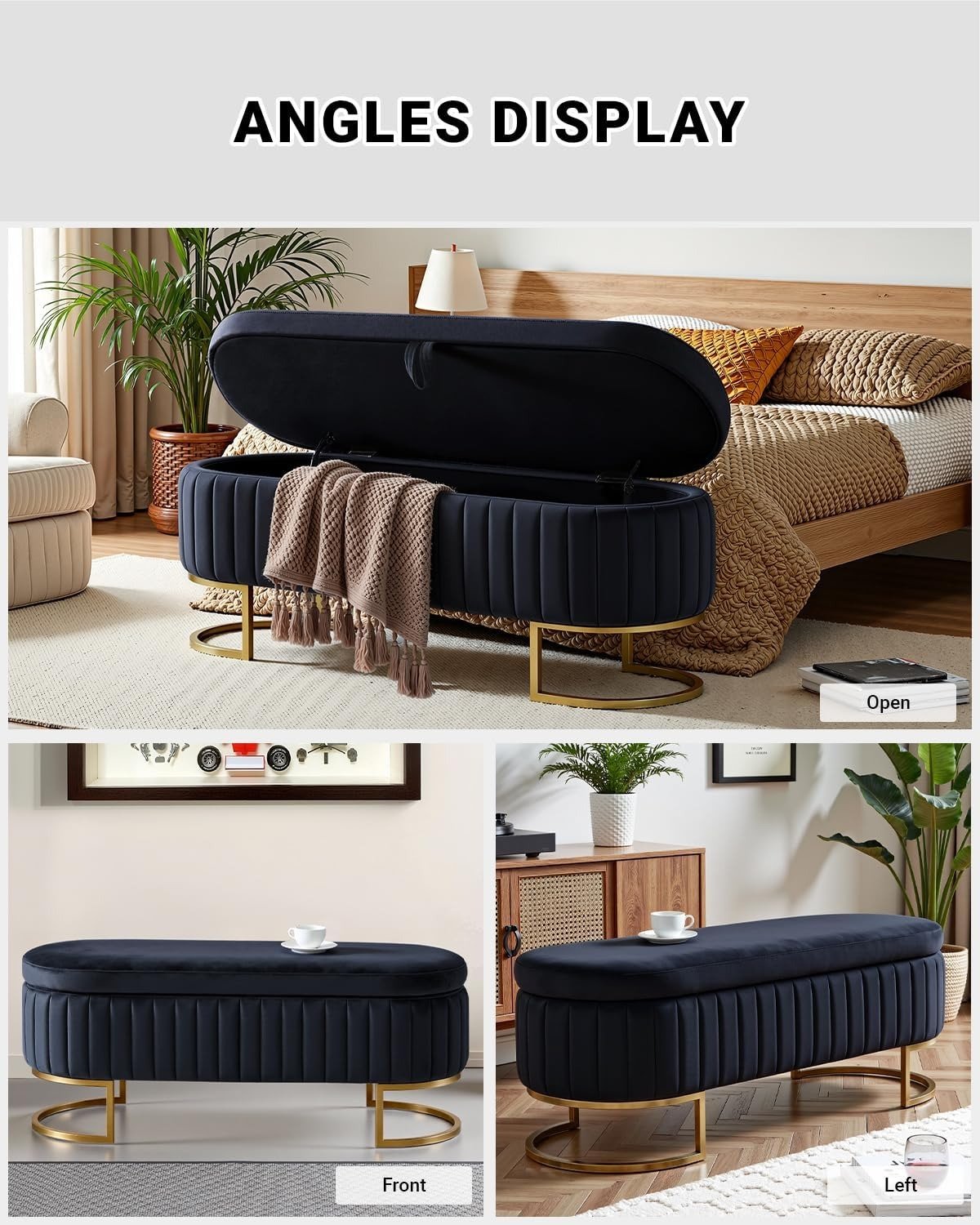 foldable storage ottoman design