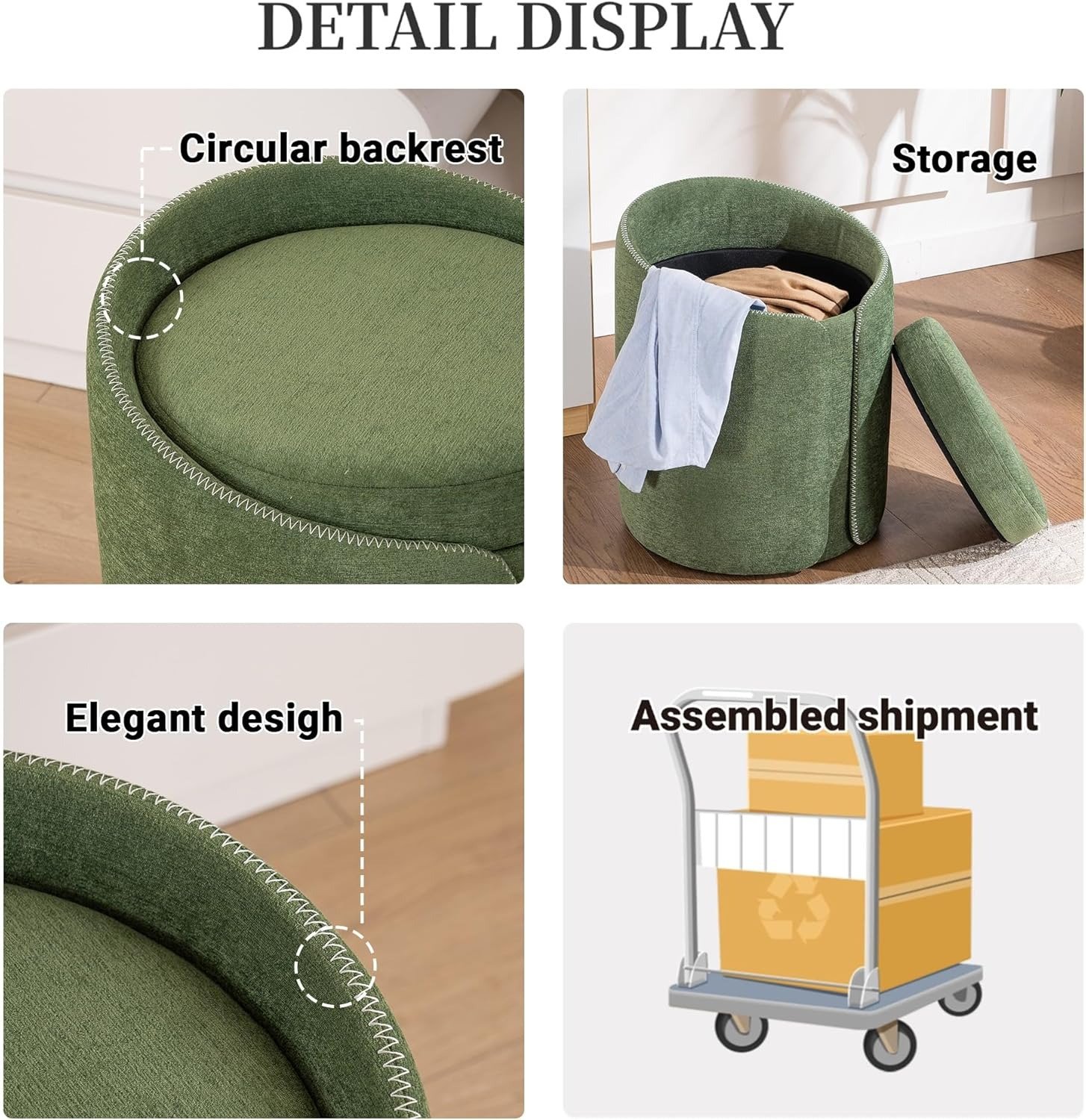 Luxury Velvet Vanity Stool with Curved Backrest and Polished Gold Base - Image 6