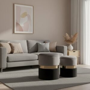 modern two tone velvet storage ottoman 5 luxury features 2