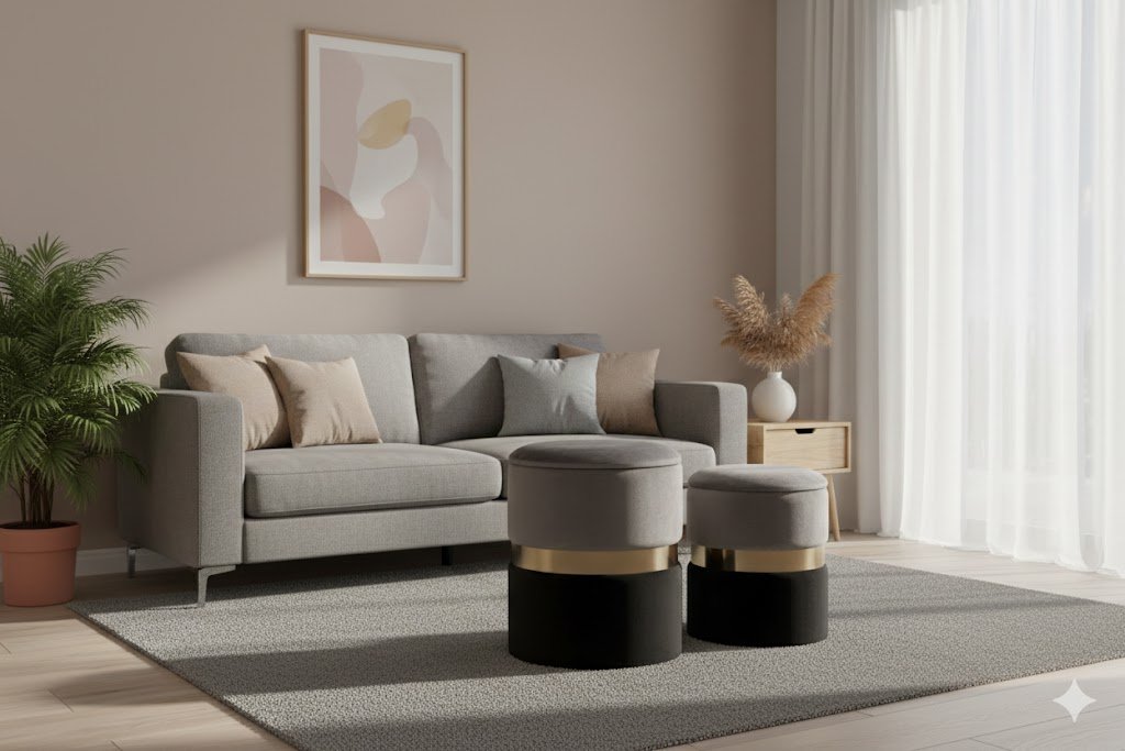 modern two tone velvet storage ottoman 5 luxury features 2