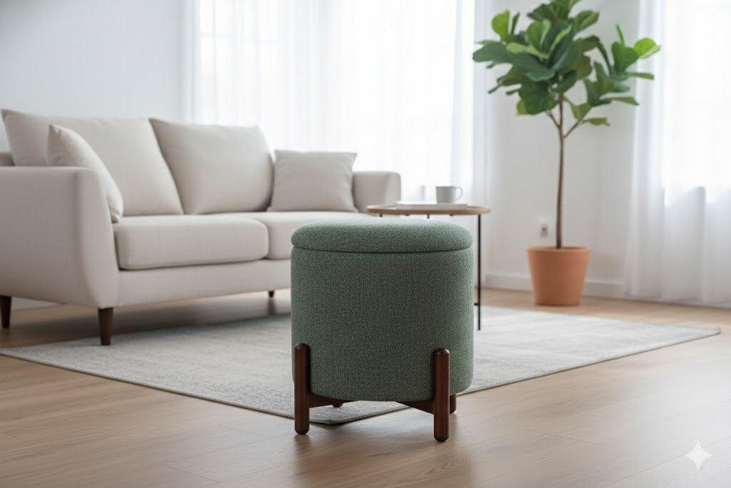 sage green storage ottoman wholesale