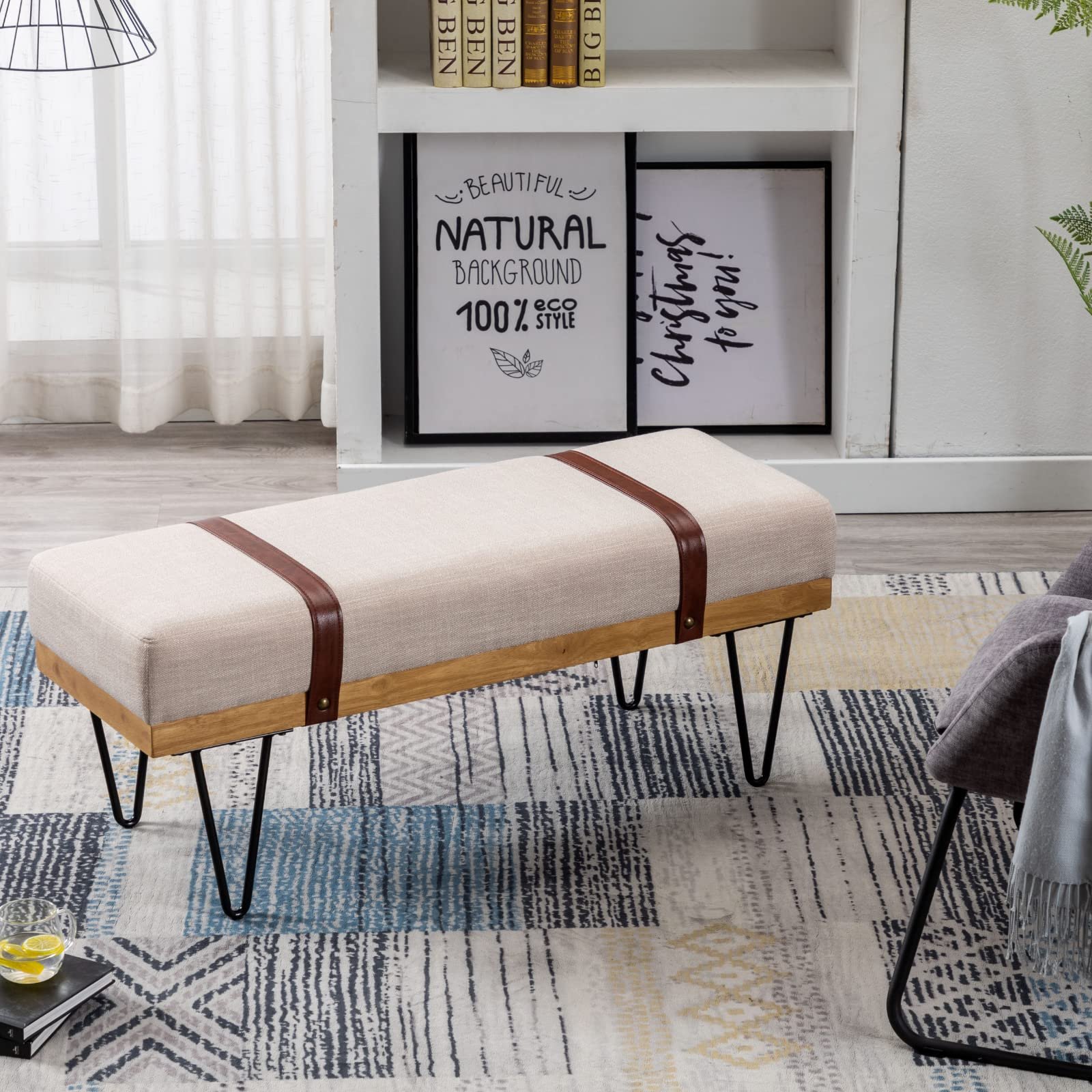 wholesale industrial linen entryway bench 2026 modern seating 1