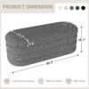 wholesale oval storage ottoman bench 49 inch seating 6