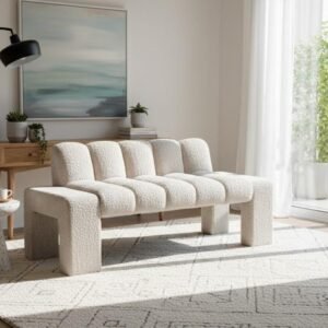 2026 modern boucle sofa bench wholesale with backrest victor 1