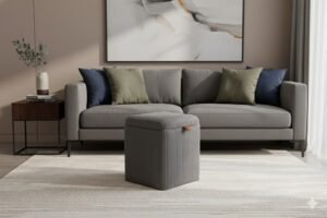 2026 round storage pouf wholesale multi functional boucle footstool