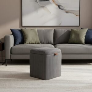 2026 round storage pouf wholesale multi functional boucle footstool