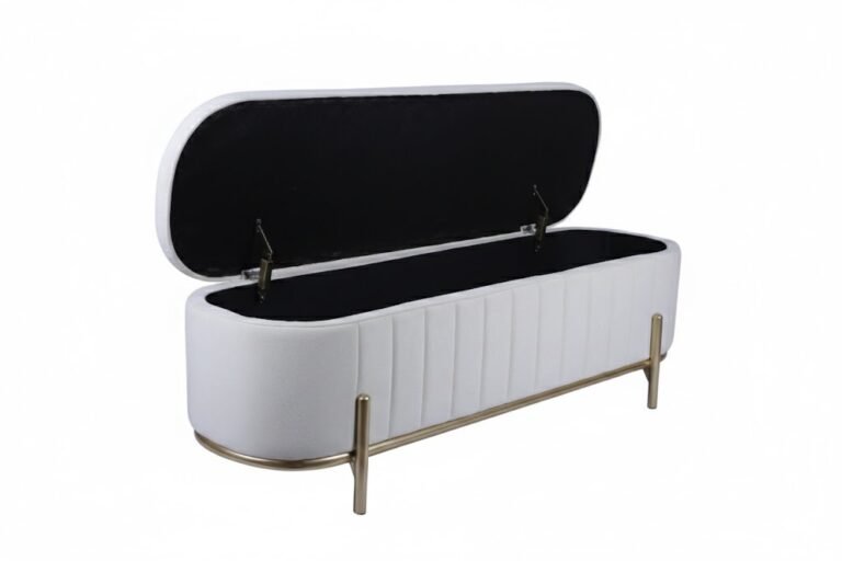 Velvet Storage Bench Wholesale: 5 Multi-Functional Design Ideas 13 2026 trend design wholesale white velvet storage bench with gold legs fz victor 1