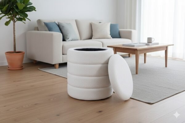 2026 trend wholesale round boucle storage ottoman fz victor 5