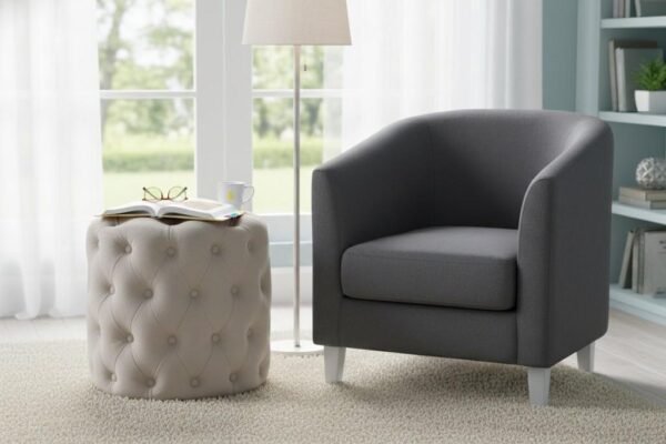 2026 wholesale button tufted round ottoman factory direct price 3