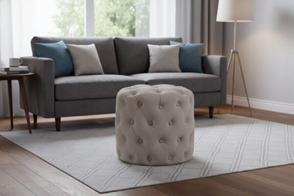 2026 wholesale button tufted round ottoman factory direct price