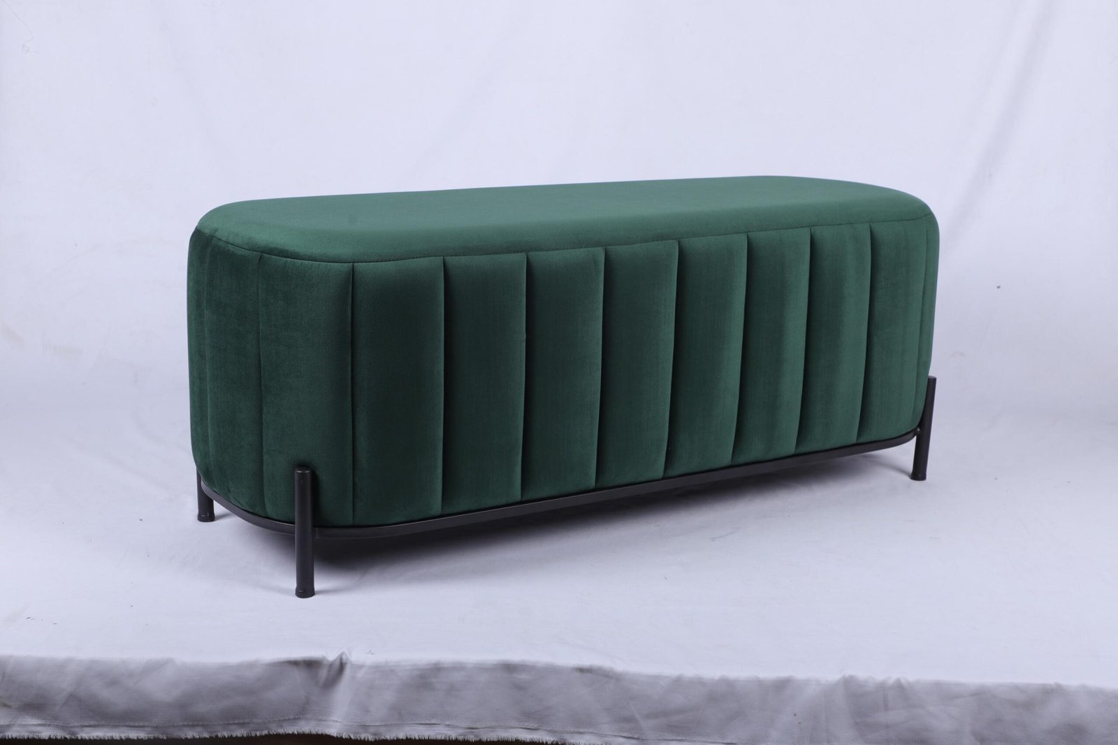 Modern-Boucle-Footstool-in-Luxury-Living-Room-Setting