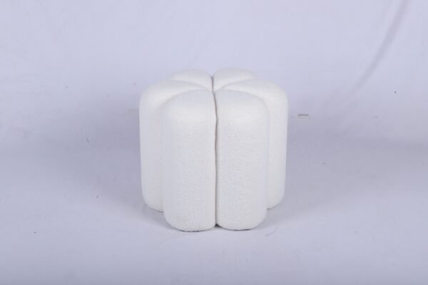 Minimalist-Boucle-Accent-Stool-in-Contemporary-Living-Room