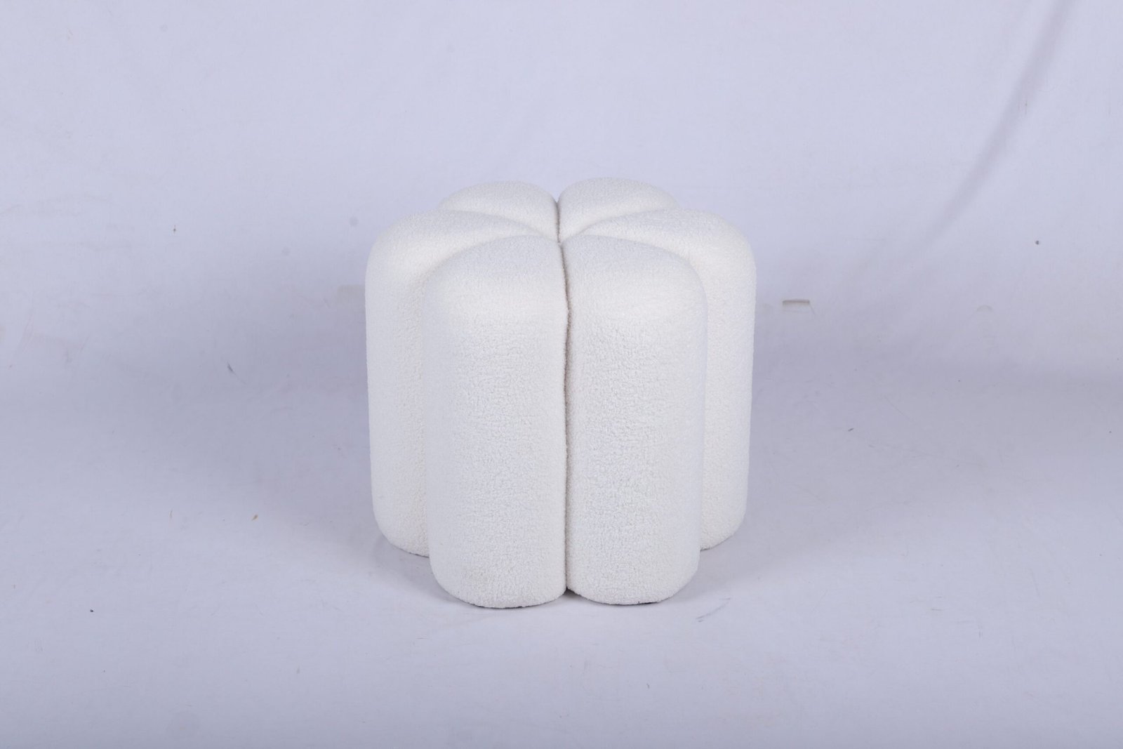 Minimalist-Boucle-Accent-Stool-in-Contemporary-Living-Room