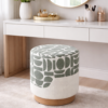 Wholesale modern geometric pattern round ottoman