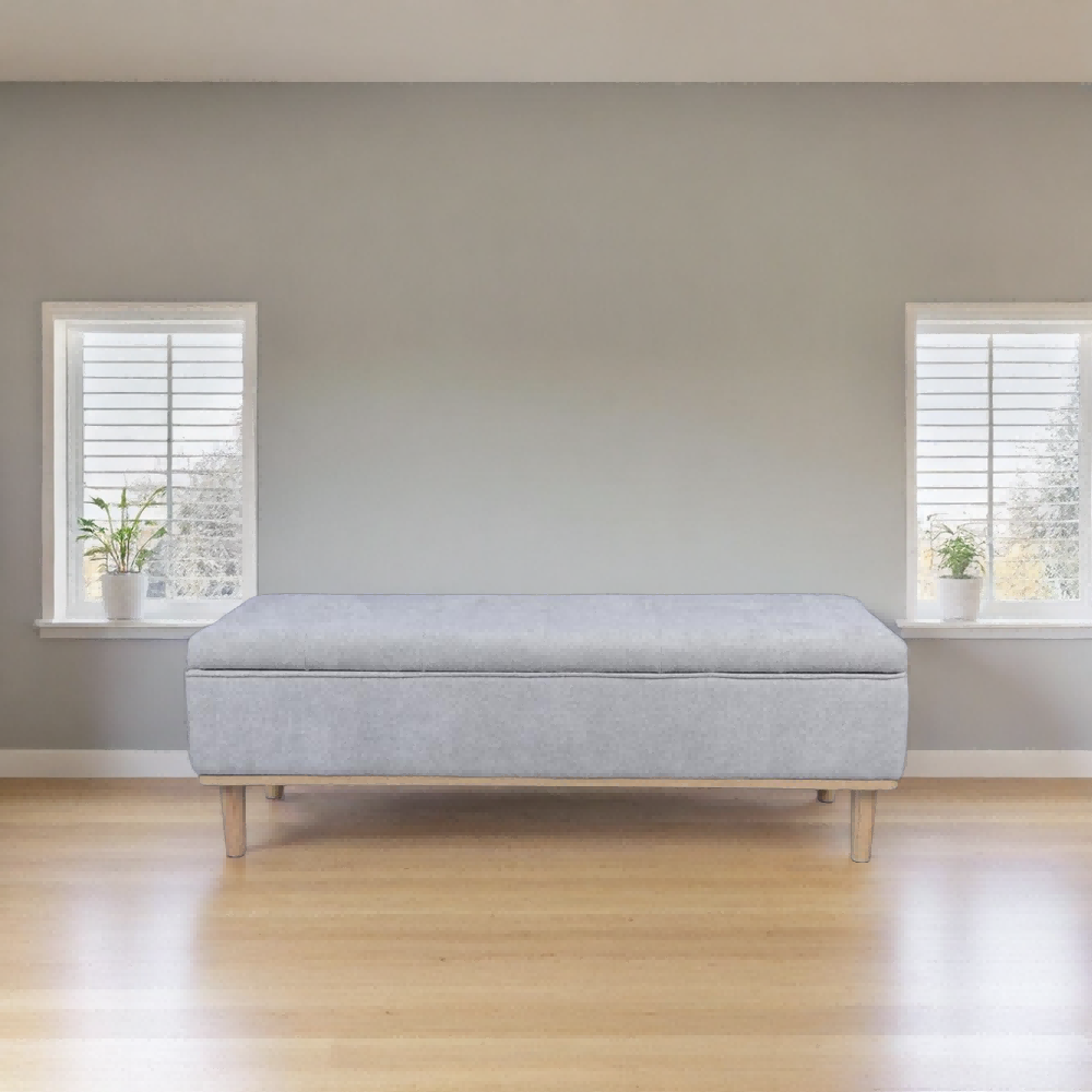 grey-textile-entryway-bench-with-natural-wood-support-legs