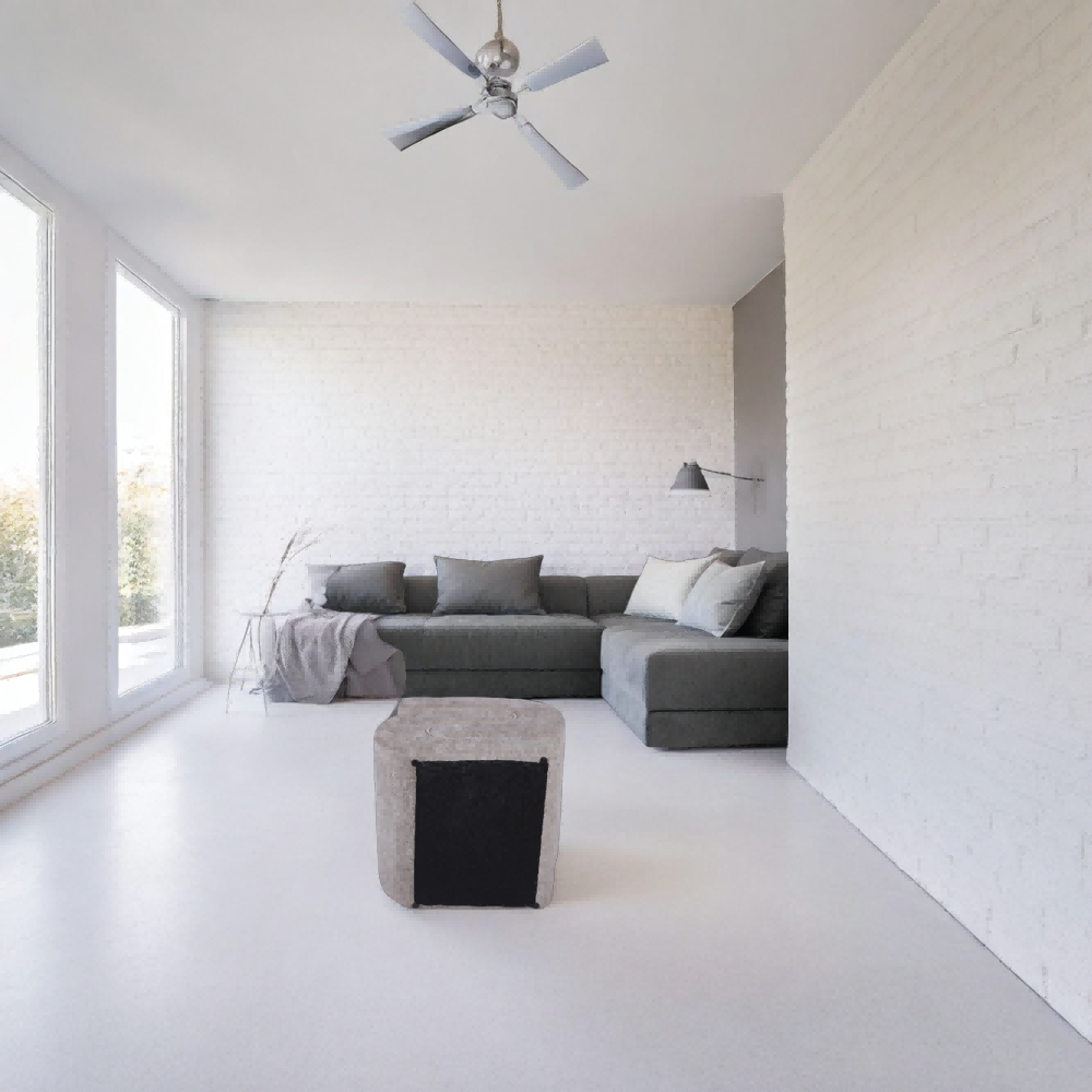 Contemporary grey fabric ottoman with an artistic S-silhouette, sourced from a verified ottoman manufacturer