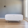 nordic oval storage bench ottoman with integrated tray and wooden legs 6