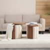 set of 2 ottomans wholesale modern nesting storage stool 1