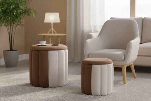 set of 2 ottomans wholesale modern nesting storage stool 4