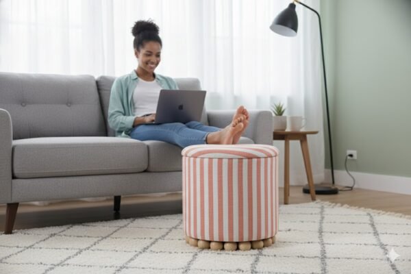 striped storage ottoman manufacturer custom furniture factory 2026
