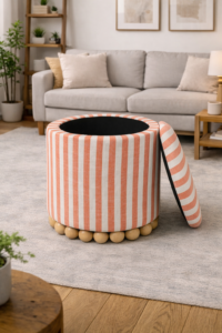 striped storage ottoman manufacturer custom furniture factory 2027