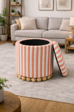 striped storage ottoman manufacturer custom furniture factory 2027