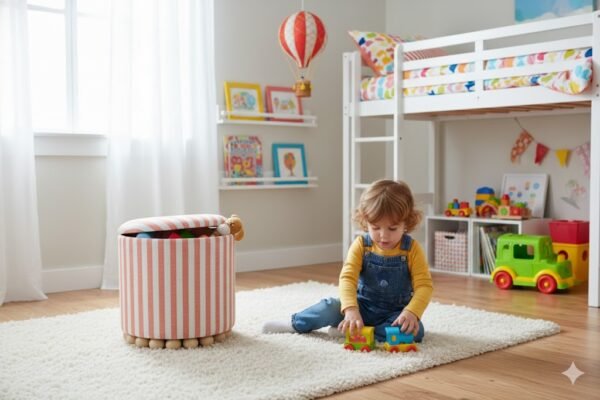 striped storage ottoman manufacturer custom furniture factory 2027