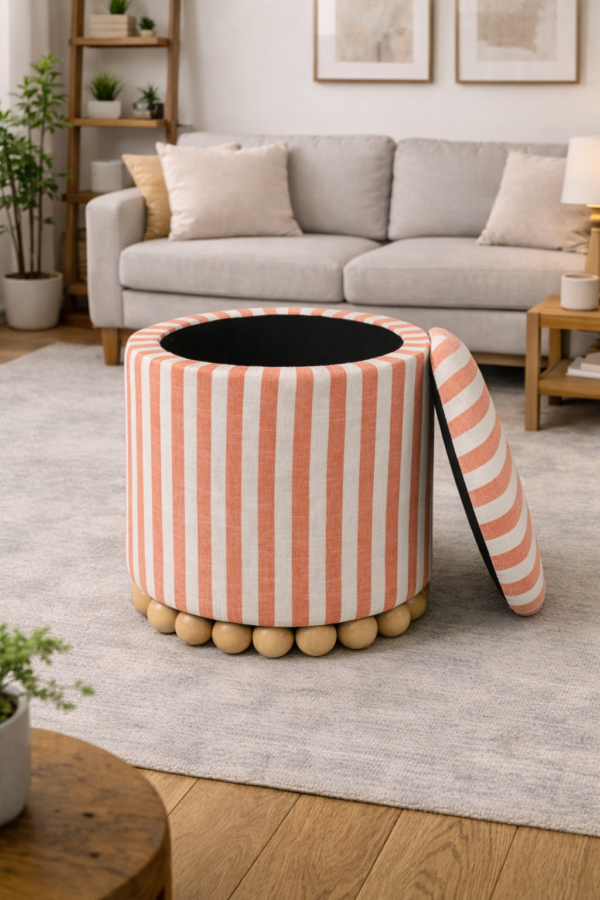 striped storage ottoman manufacturer custom furniture factory 2027