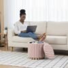 striped storage ottoman manufacturer custom furniture factory 2028