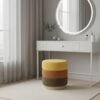 tiered boucle ottoman stool wholesale tri color modern footrest 2