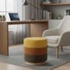 tiered boucle ottoman stool wholesale tri color modern footrest 3