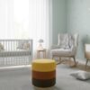 tiered boucle ottoman stool wholesale tri color modern footrest 4