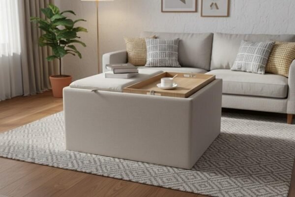 top 1 custom square storage ottoman with tray fuzhou victor furniture 1