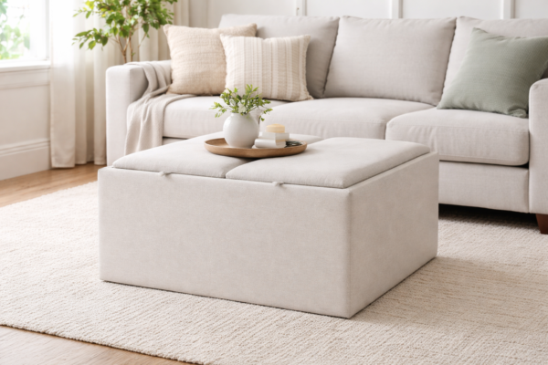 top 1 custom square storage ottoman with tray fuzhou victor furniture 1