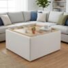 top 1 custom square storage ottoman with tray fuzhou victor furniture