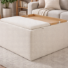 top 1 custom square storage ottoman with tray fuzhou victor furniture
