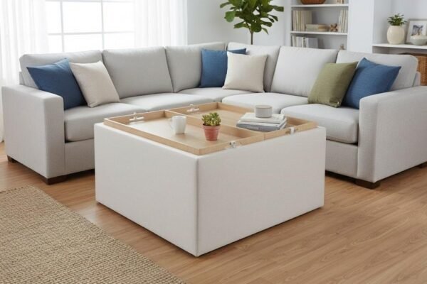 top 1 custom square storage ottoman with tray fuzhou victor furniture
