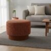Contemporary round ottoman for minimalist living room