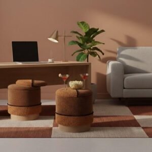 Contemporary space-saving nesting ottomans manufacturer