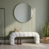 wholesale curved upholstered bench 1 modern white ottoman 1