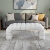 wholesale curved upholstered bench 1 modern white ottoman