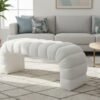 wholesale curved upholstered bench 1 modern white ottoman 2