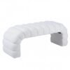 wholesale curved upholstered bench 1 modern white ottoman 4