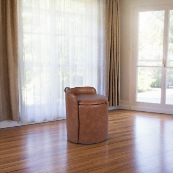 wholesale pu leather storage ottoman with backrest 2026 factory direct 1